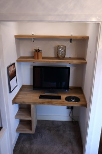 Bespoke solid oak desk Carpenter Guildford