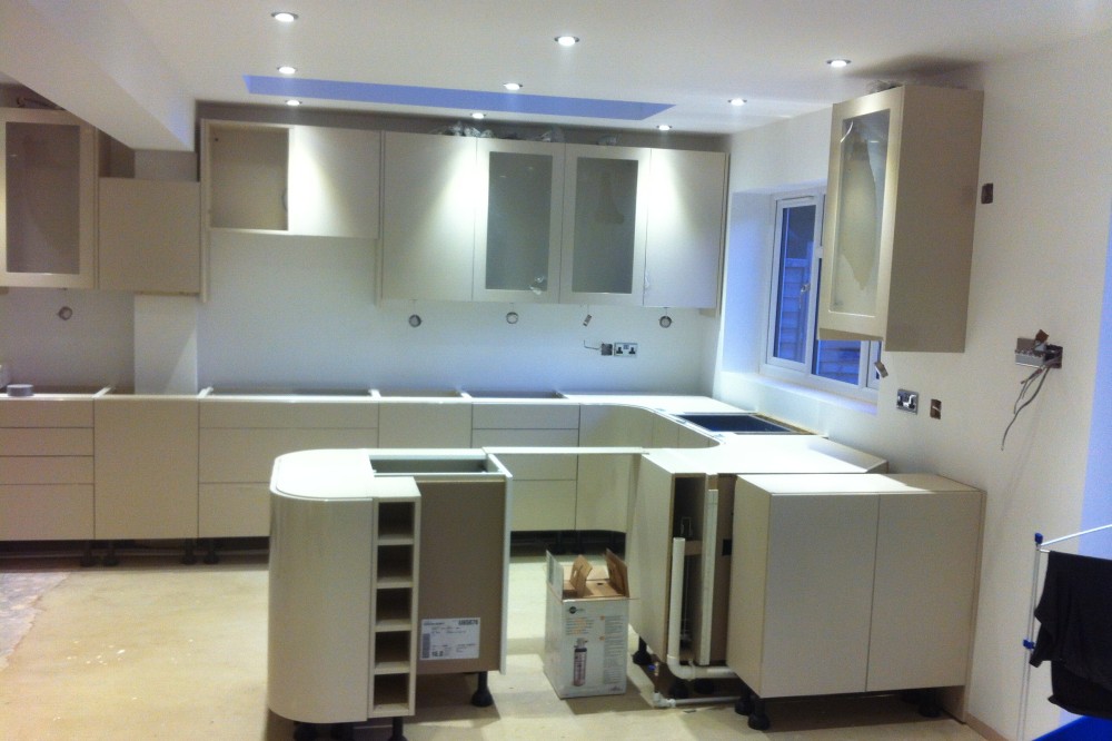 Kitchen fitter Guildford Installation in progress